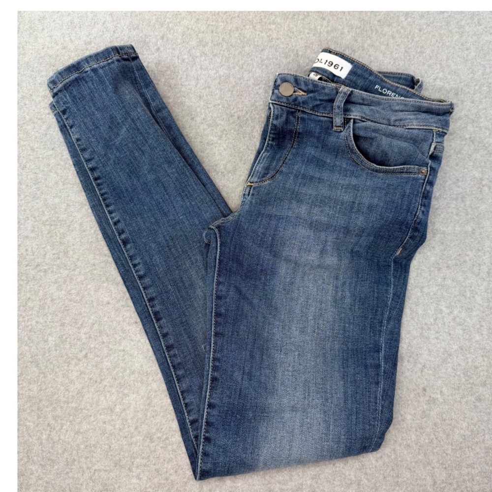 DL1961 Florence Instasculpt Skinny Jeans Blue Mid Rise Denim Womens Size 26